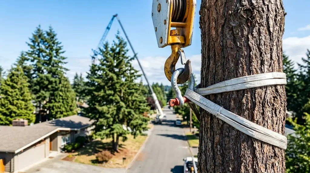 Crane-Assisted Tree Removal