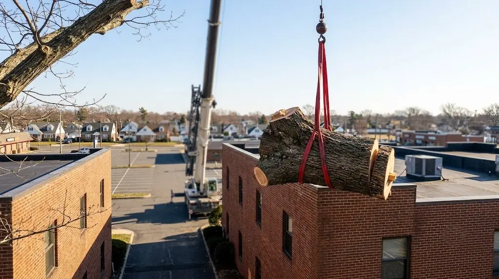 Crane-Assisted Tree Removal