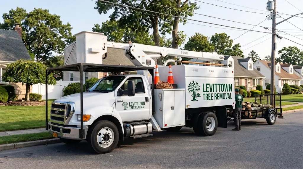 levittown tree removal truck